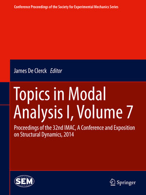 cover image of Topics in Modal Analysis I, Volume 7